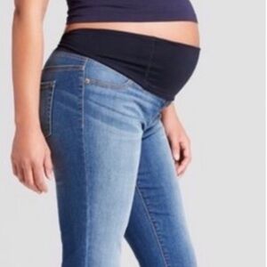 Isabel & Ingrid Crossover Light Blue Maternity Jeans 10